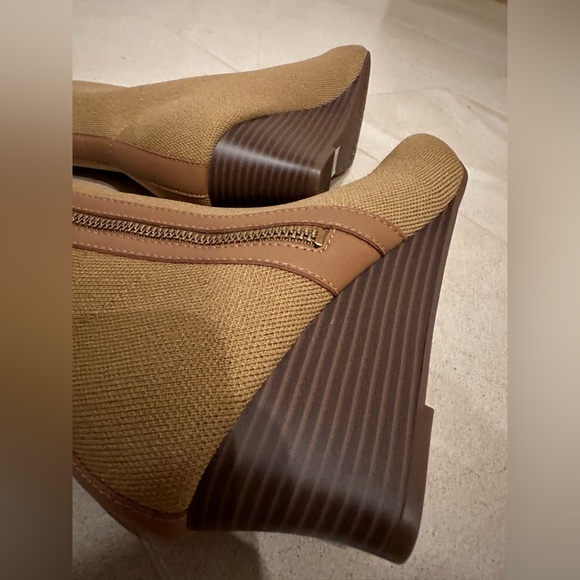 Vivaia Boots Comfy Fabric Tan Zip Up 8 - Picture 4 of 13